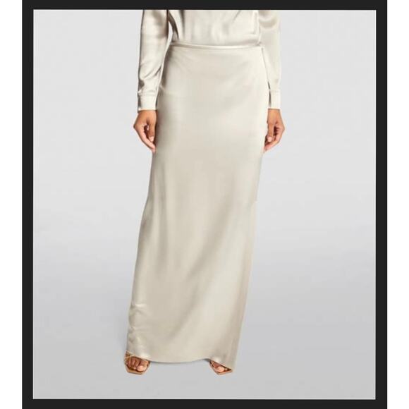 St. John Gray Straight/Pencil Skirt, Full Length, Side Slit, Women's 8, NWOT